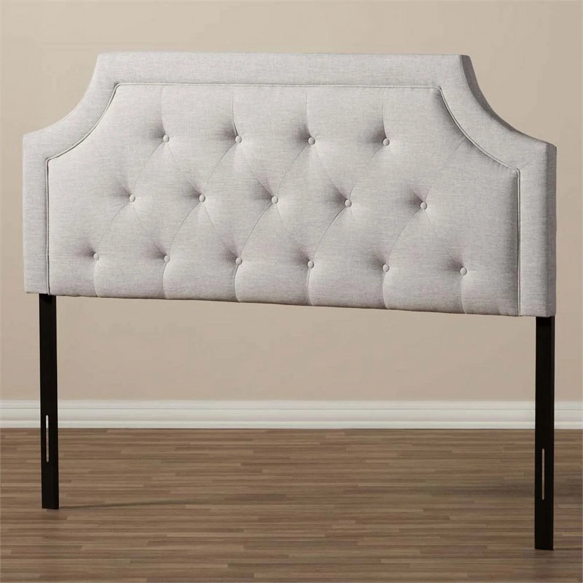 Tufted King Headboard in Grayish Beige B668333