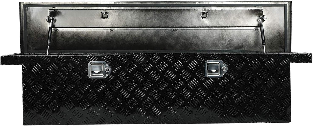 Black Aluminum Heavy Duty Truck Bed Tool Box with Lock & Keys Q671