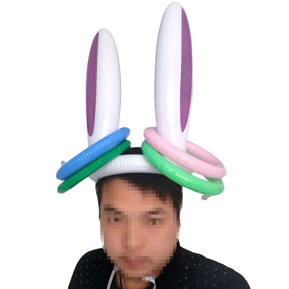 5pcs Inflatable Bunny Rabbit Ears Ring Toss Game Kids Party Favor Toys S716
