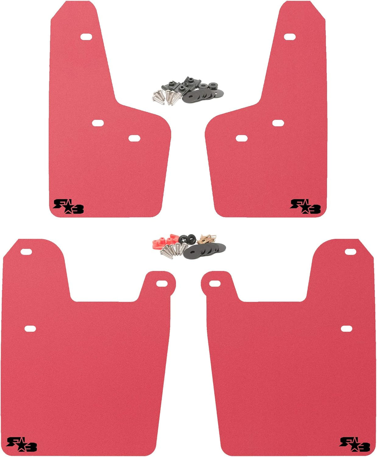 Black with White Logo Mud Flaps for Subaru Forester A336