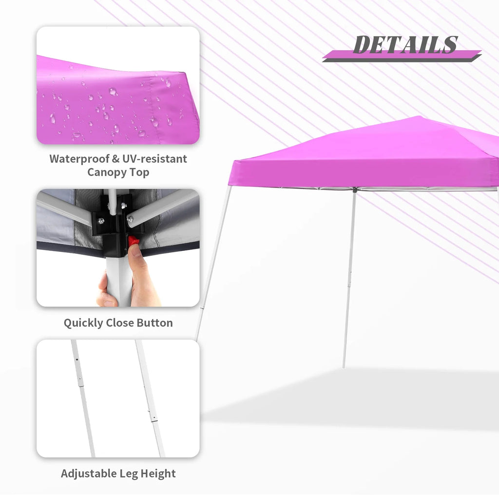 10'x10' Pop Up Canopy Tent with Carrying Bag T945