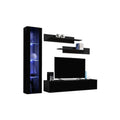 Black Wall Mounted Floating Entertainment Center U27890