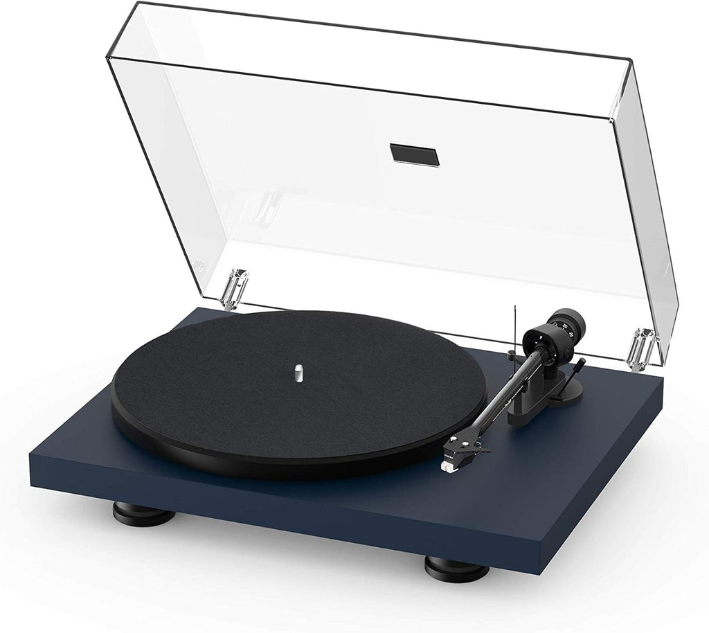 High Gloss White Turntable with Carbon Fiber Tonearm T335
