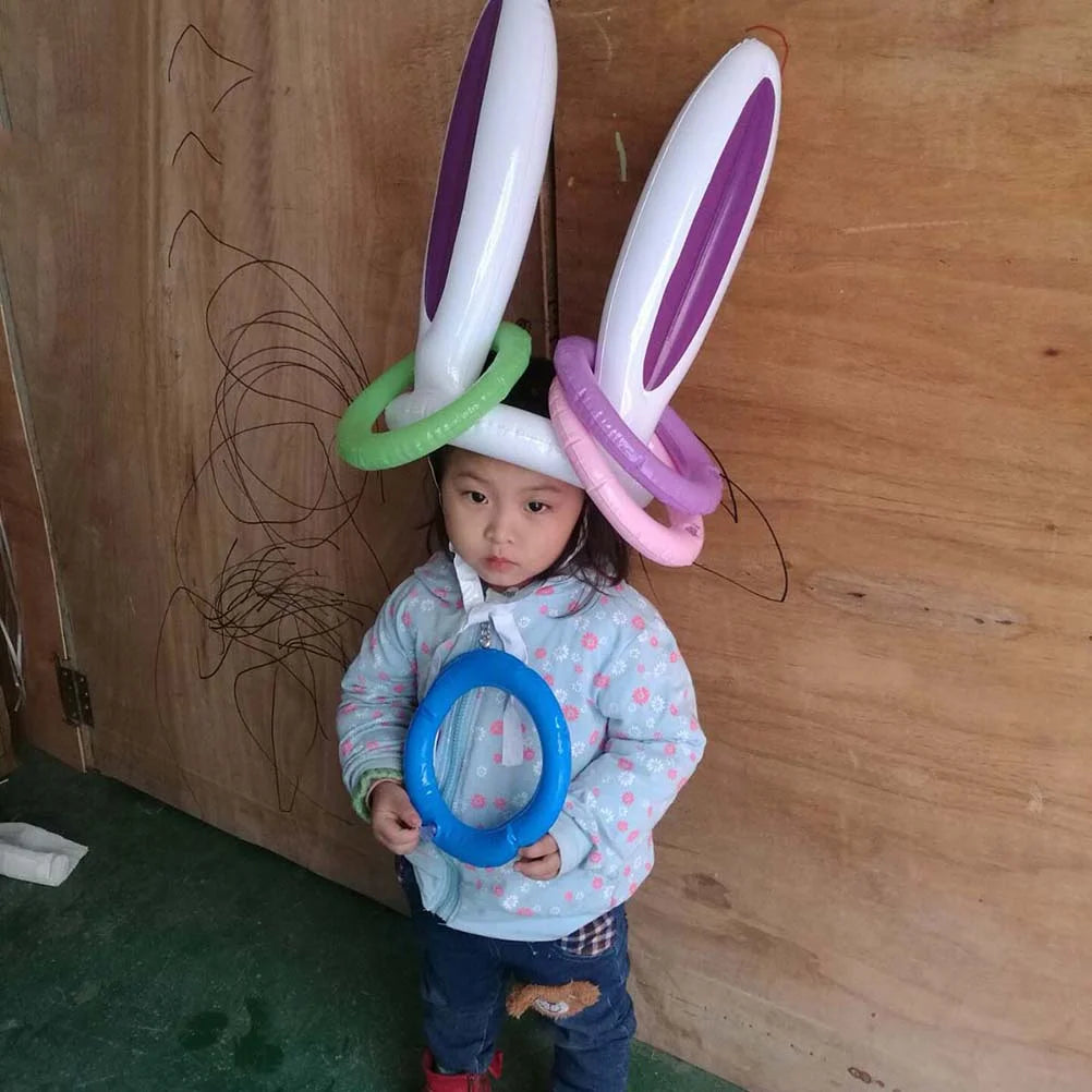 5pcs Inflatable Bunny Rabbit Ears Ring Toss Game Kids Party Favor Toys S716
