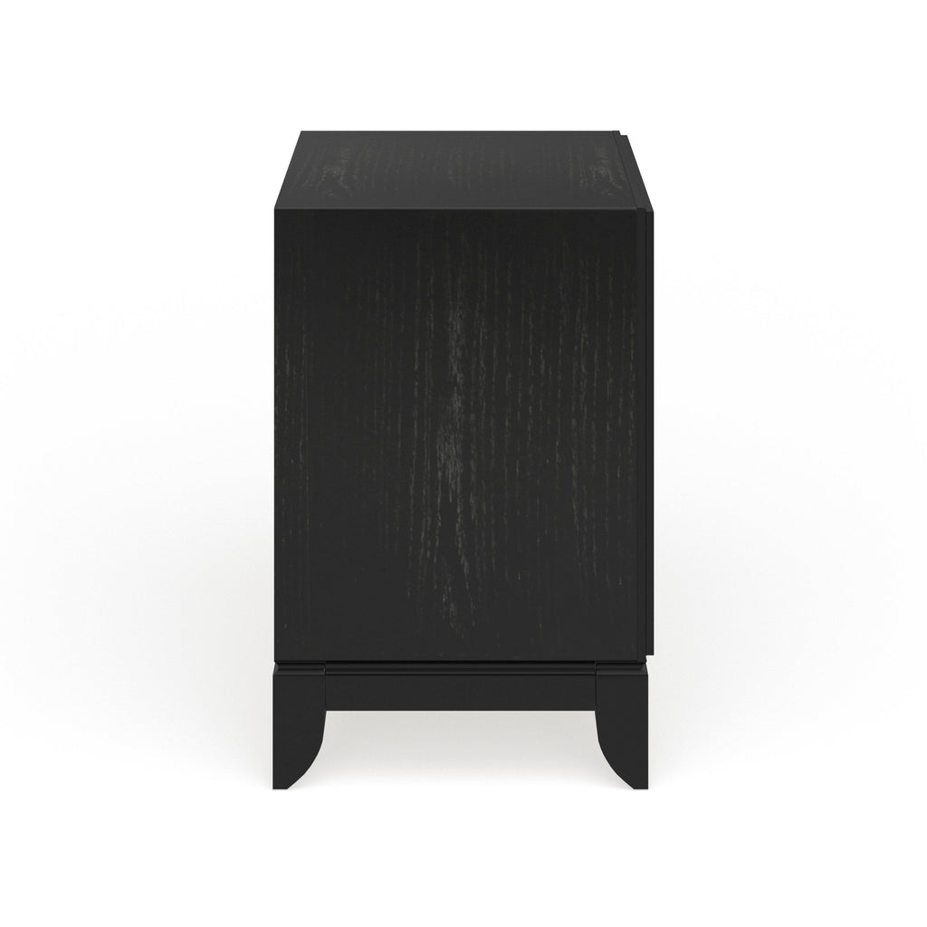 Silver-Tinted Nightstand D380520