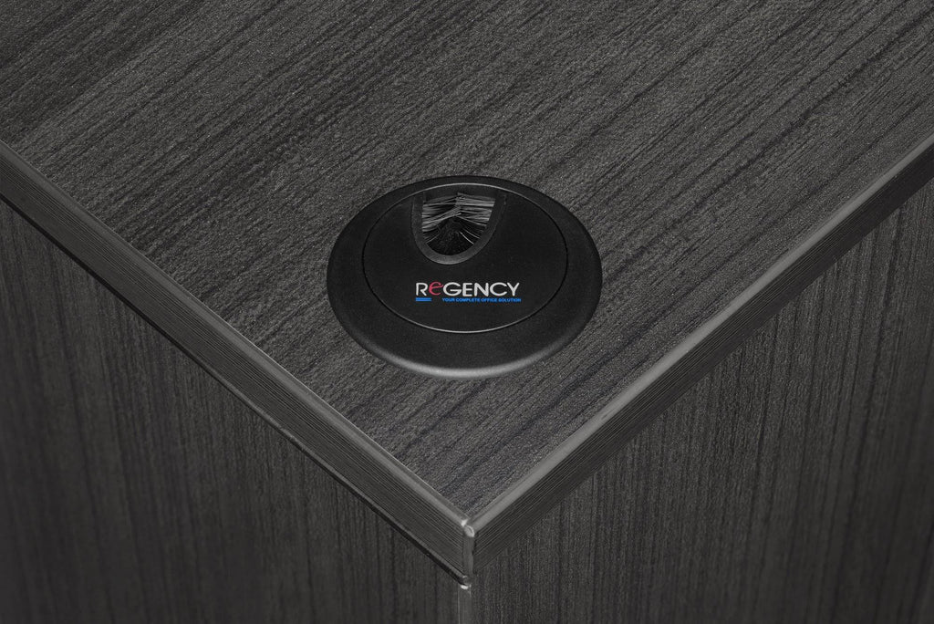 Cherry Single Pedestal U-Desk H443