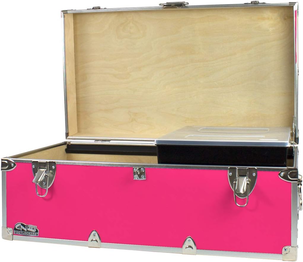 Footlocker Storage Chest with Organizer Tray - 32 x 18 x 13.5 Inches (Lilac) T876