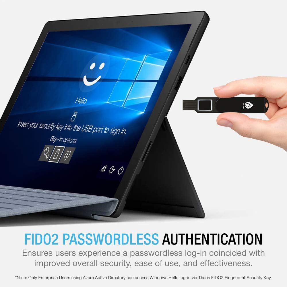 Black FIDO2 Security Key USB A W1846