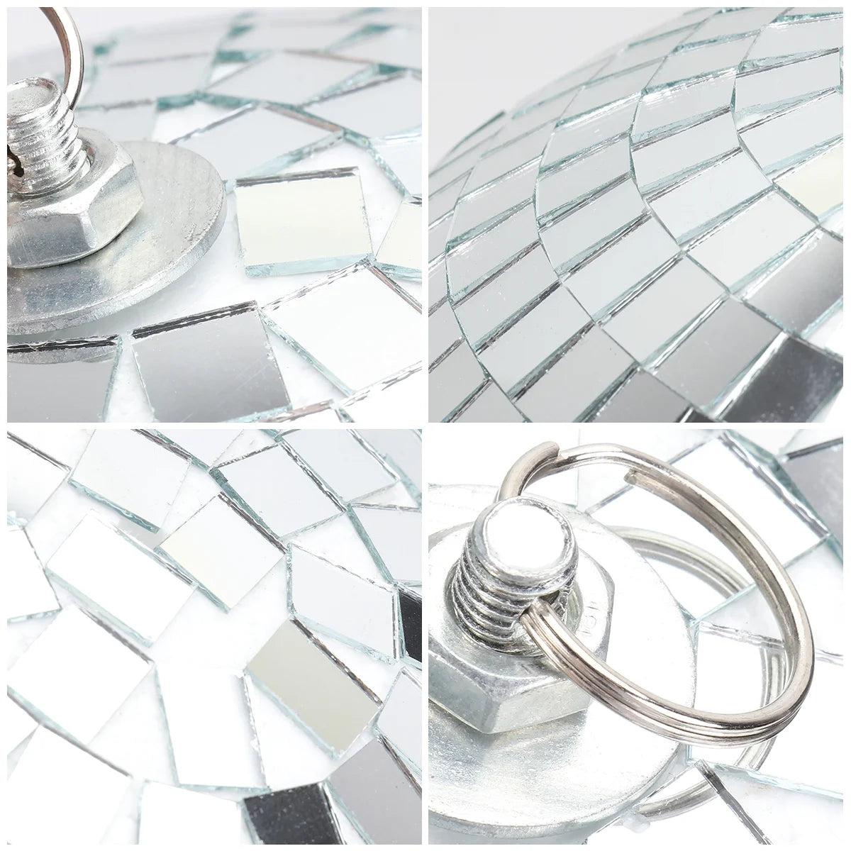 Silver Disco Mirror Ball with Hook I152