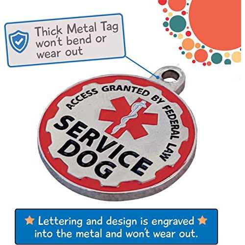 Service Dog Vest with ID Tag and 50 ADA Information Cards J30769
