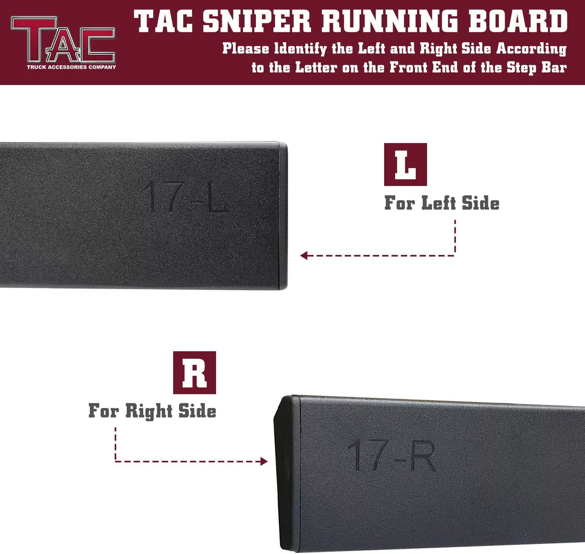 Black 2pcs Running Boards Side Steps V231