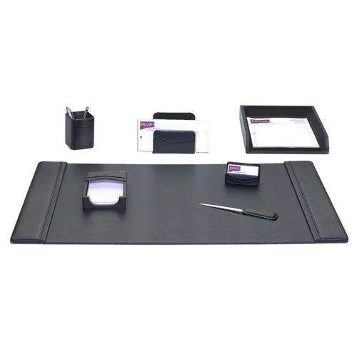 Mocha Leather 7-Piece Desk Set X769