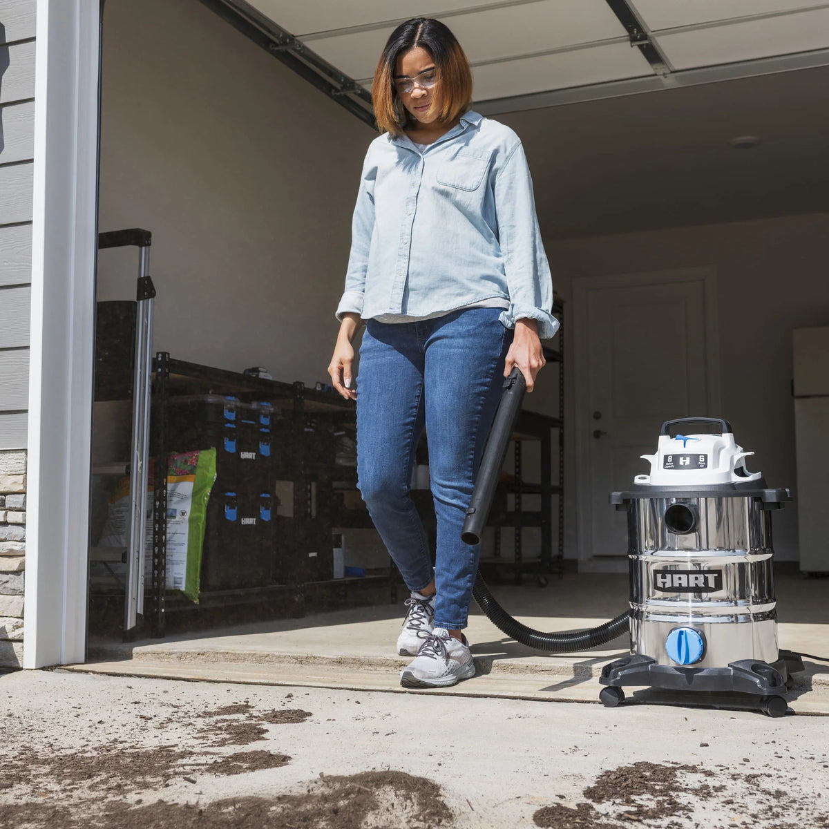 8 Gallon 6 Peak HP Stainless Steel Wet/Dry Vacuum W29891