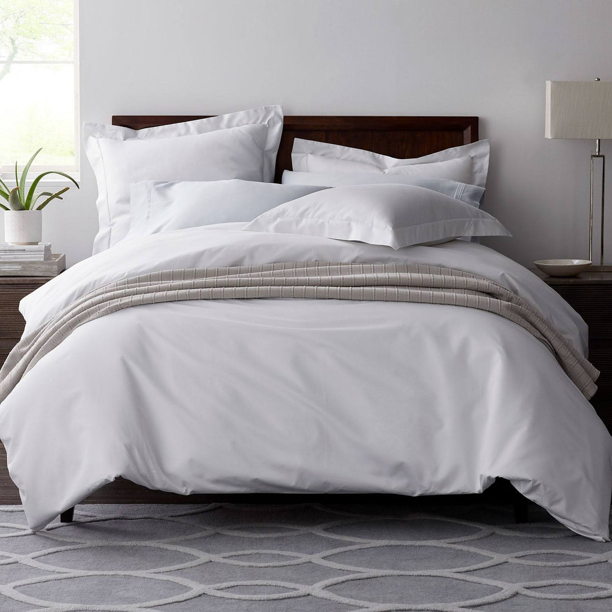 Brown Egyptian Cotton Sateen Full Duvet Cover K435828