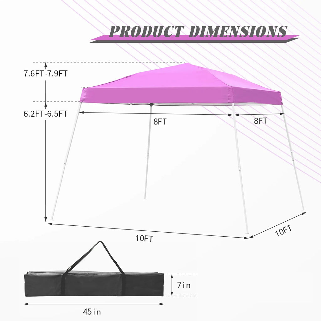 10'x10' Pop Up Canopy Tent with Carrying Bag T945