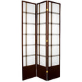 Walnut Three Panel Shoji Screen H207631