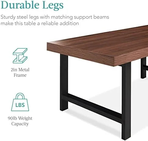 44in Rectangular Coffee Table with 2in Metal Legs X40218