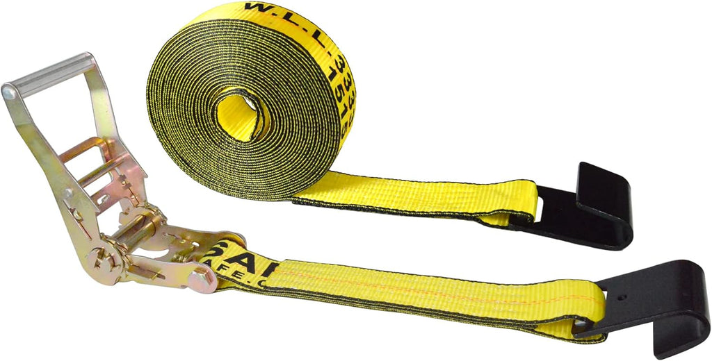 2” x 30’ Yellow Ratchet Straps (8 Pack) Y340016