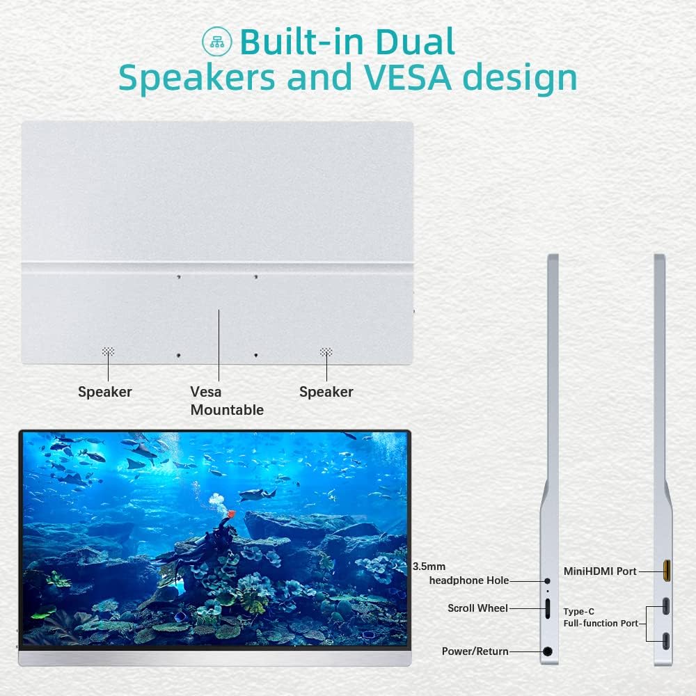 15.8'' 1080P FHD IPS Gaming Monitor with Speaker Y5620