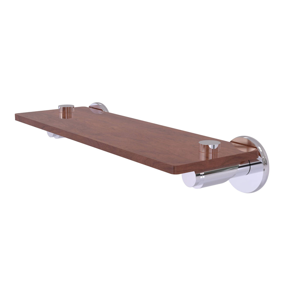 Polished Chrome Solid Ironwood Shelf W326