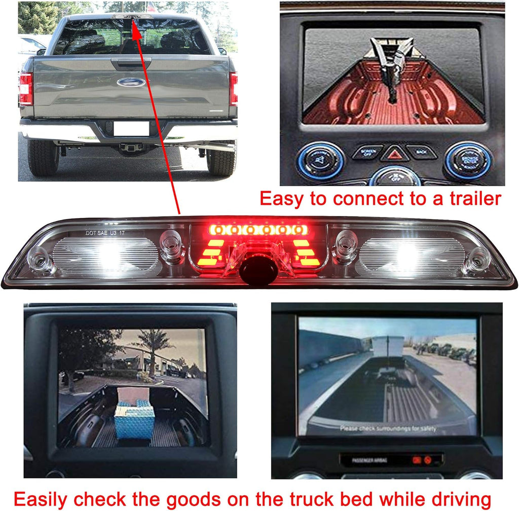 LED 3rd Brake Light Cargo Backup Camera Rear View Reverse Hitch Camera O376821