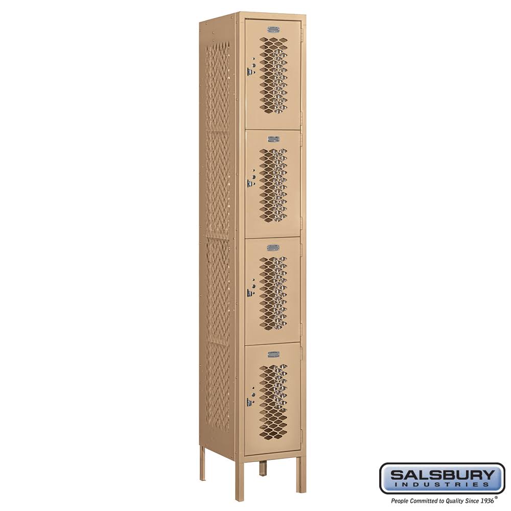 12-in Wide Four Tier Vented Metal Locker C65657