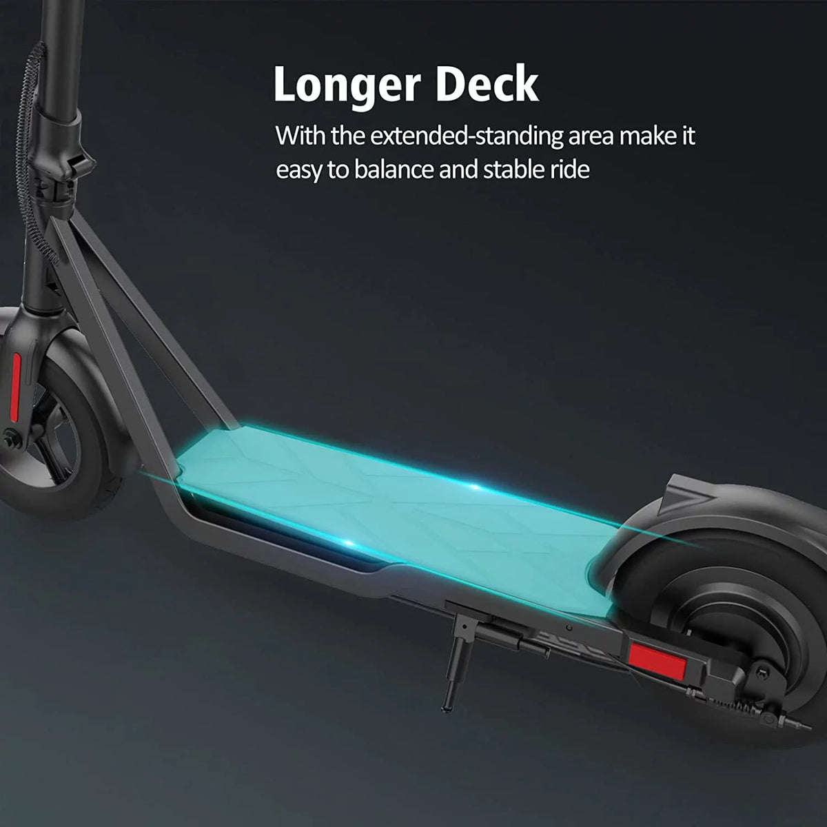 Electric Scooter 450W Motor 22 Miles Range 19MPH 10in Solid Tires Folding A15800