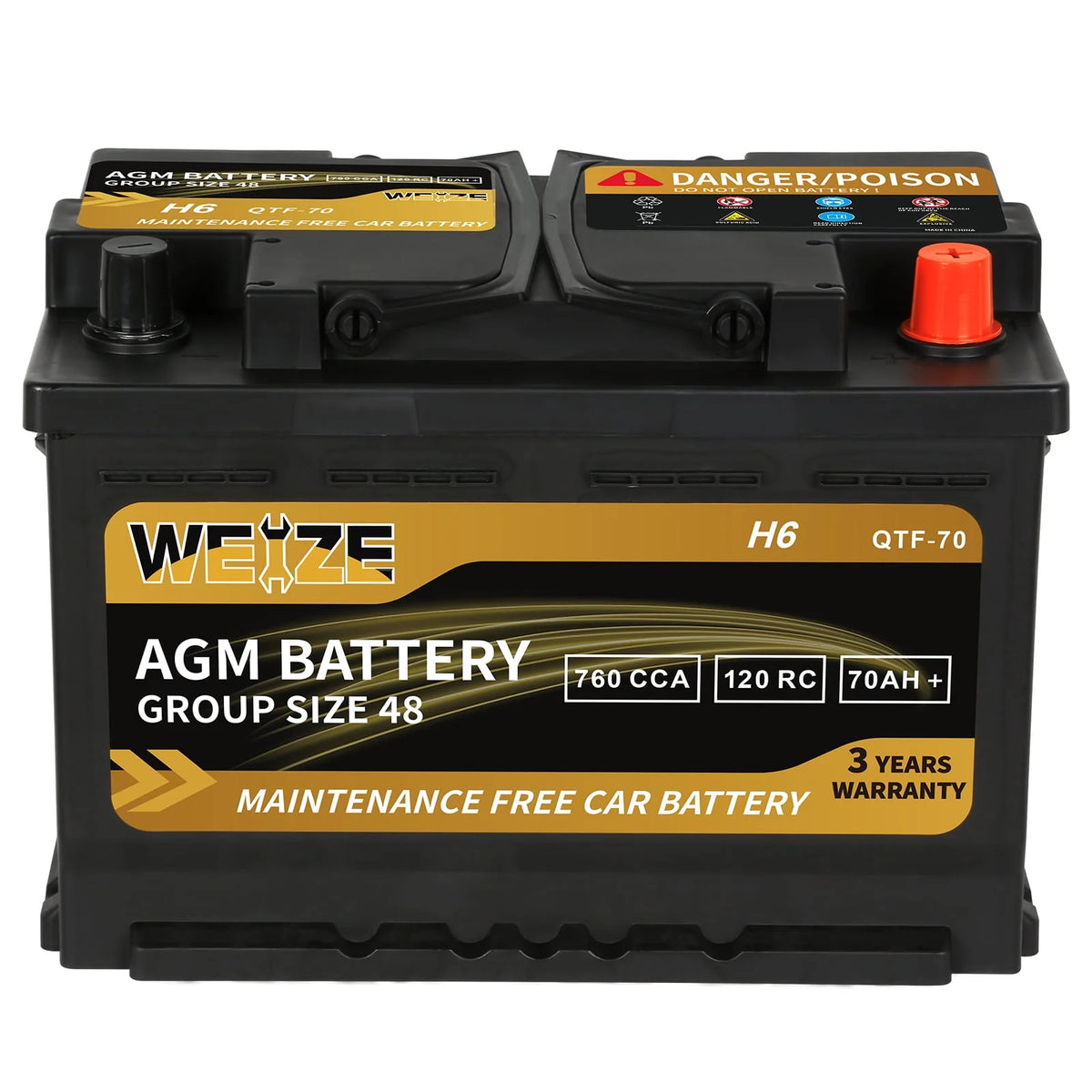 12v 80ah 850CCA Automotive Battery V685