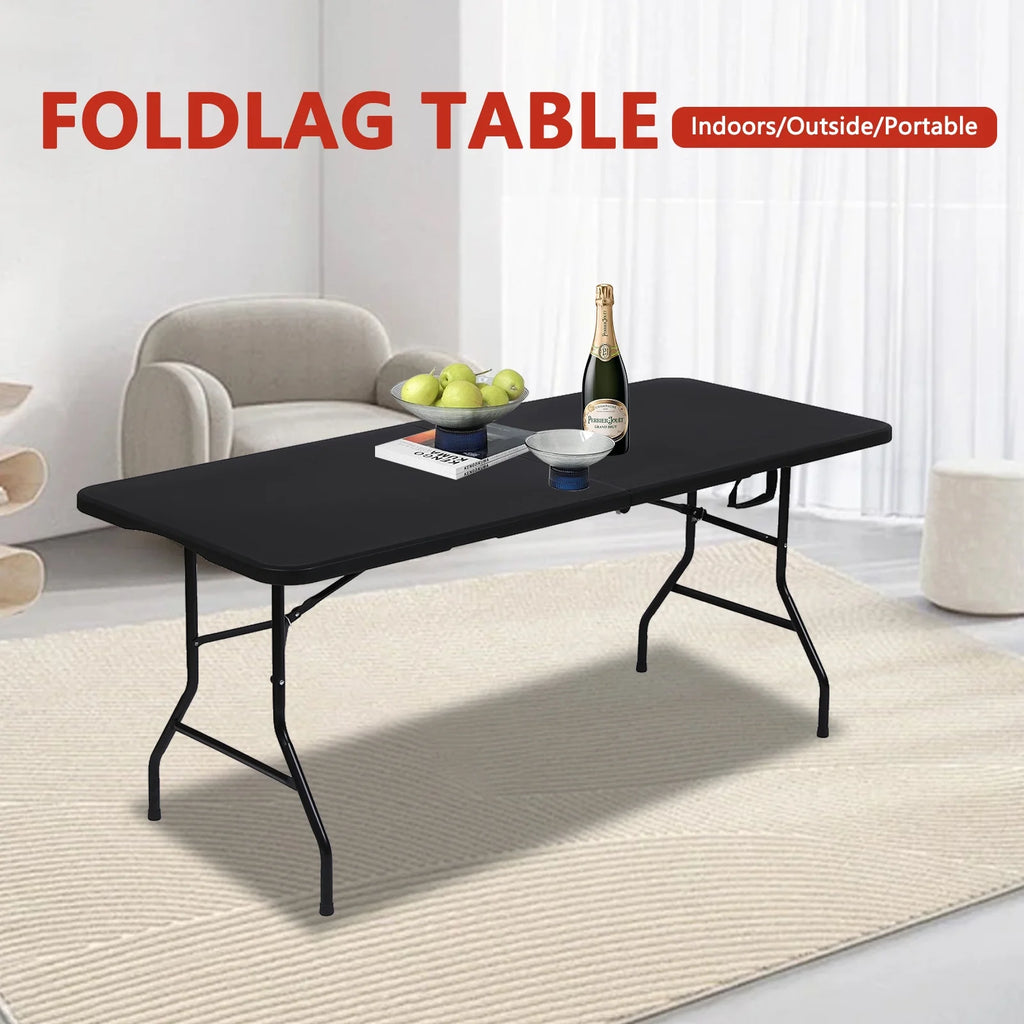 6ft Heavy Duty Plastic Folding Table W506