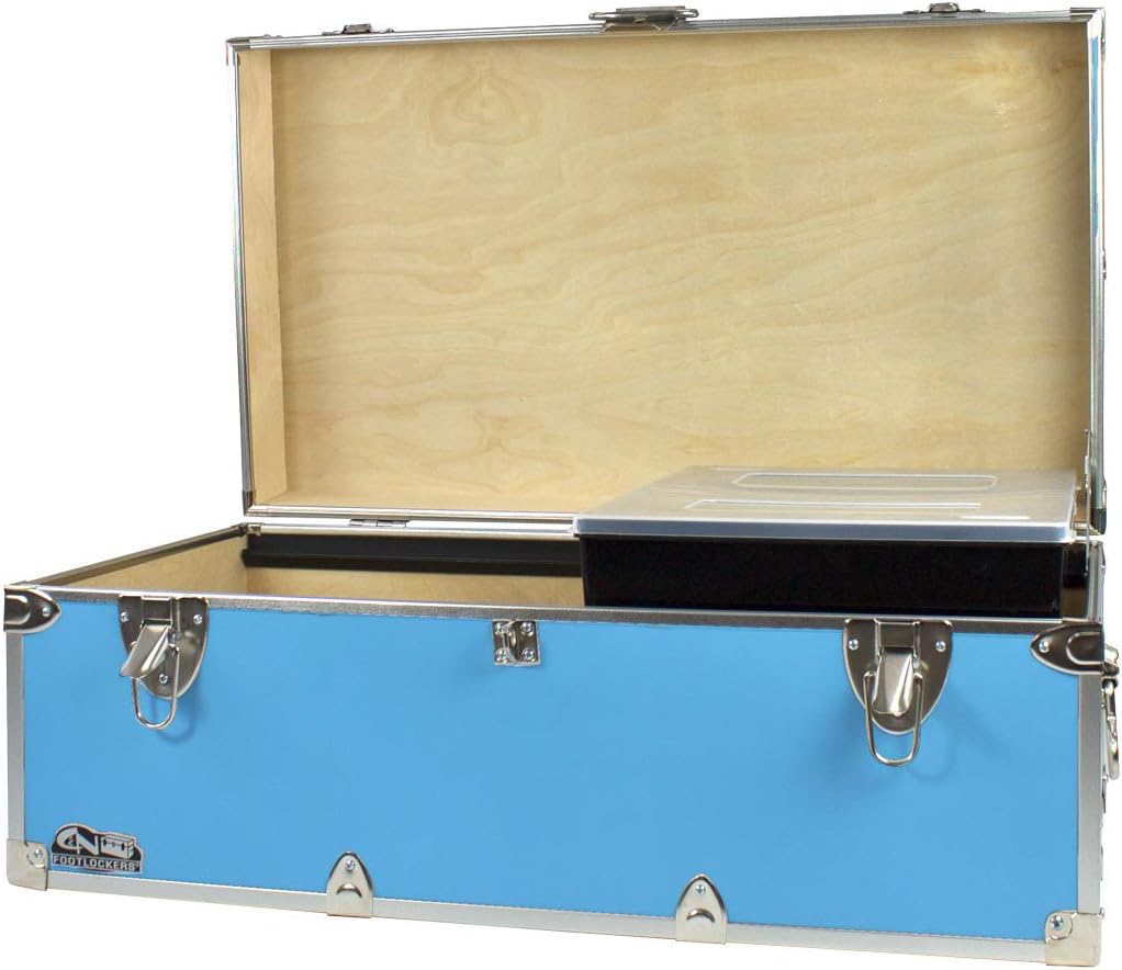 Footlocker Storage Chest with Organizer Tray - 32 x 18 x 13.5 Inches (Lilac) T876