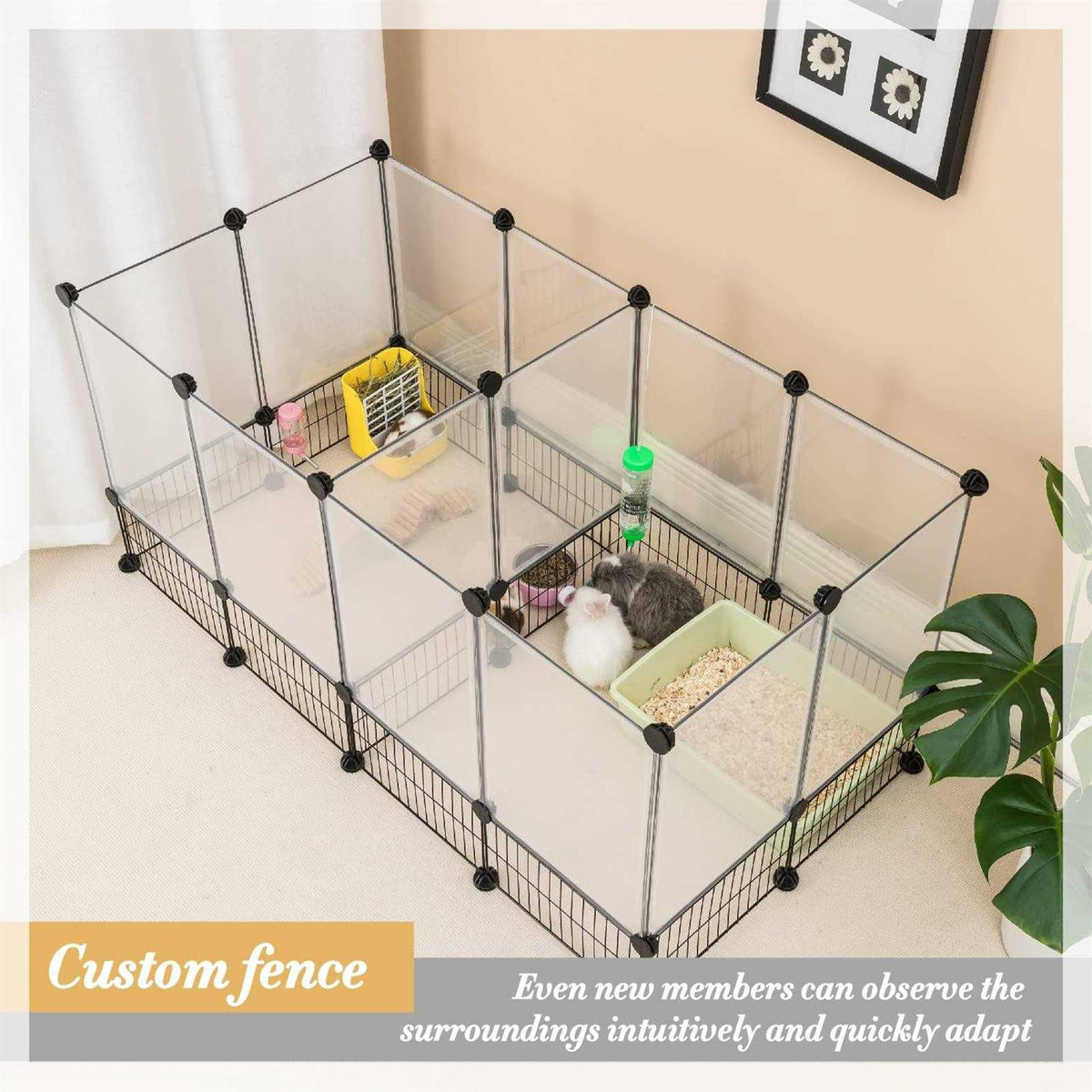 Rabbit Playpen Guinea Pig Cages Hamster Cages Iron Net Bottom U367