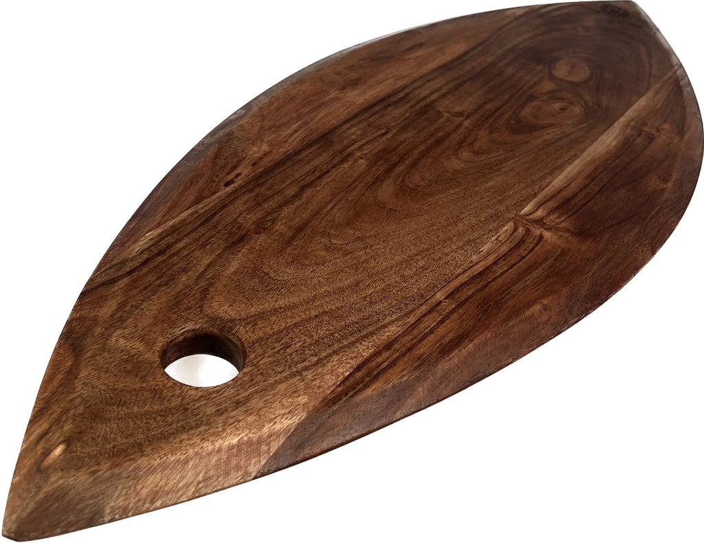 Fish Shaped Organic Brown Acacia Wood Cutting Board O556778