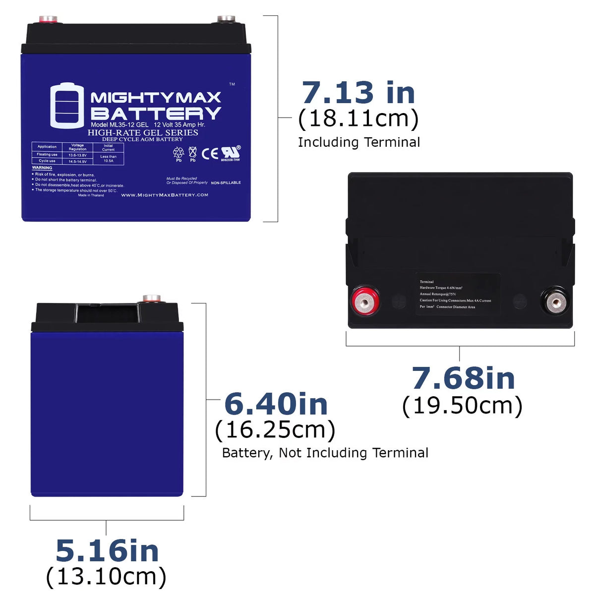 12V 35AH GEL Replacement Battery D5798