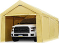 10 x 20 ft Heavy Duty Carport Canopy with Removable Sidewalls and Doors and 4 Sandbags J870868