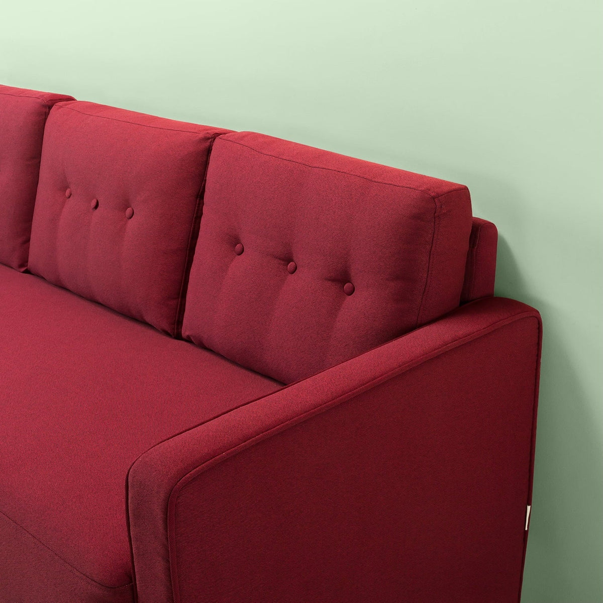 Ruby Red Fabric Sofa Couch P57909