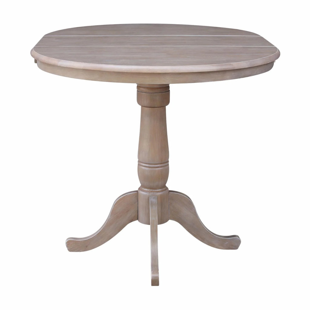 36" Round Top Pedestal Table with 12" Leaf M284