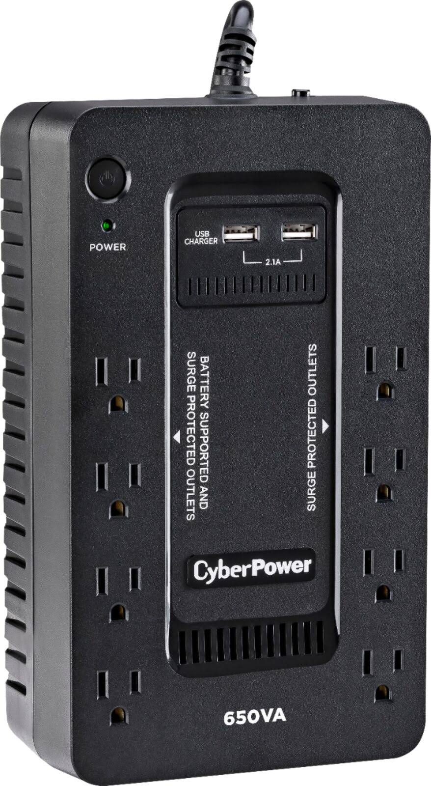 650VA 8-Outlet UPS Battery Backup with USB, Black U842950