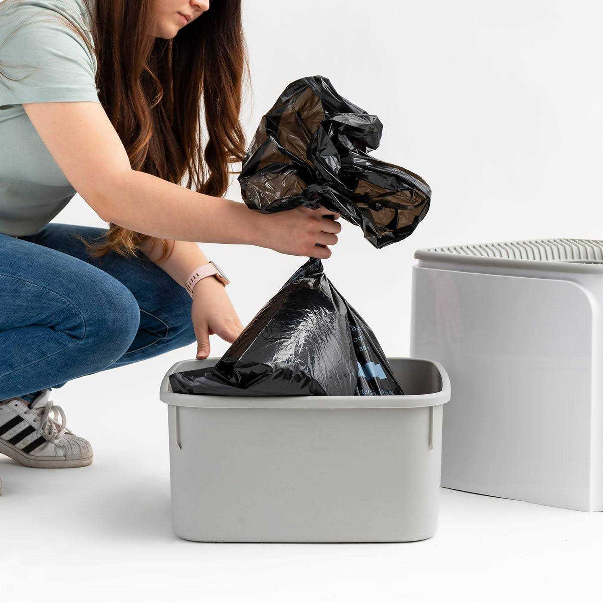 Square Top Entry Cat Litter Box with Scoop T575030