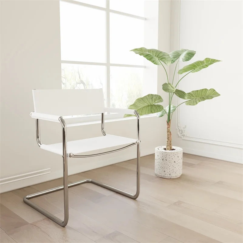 Faux Leather Stainless Steel Office Chair U536