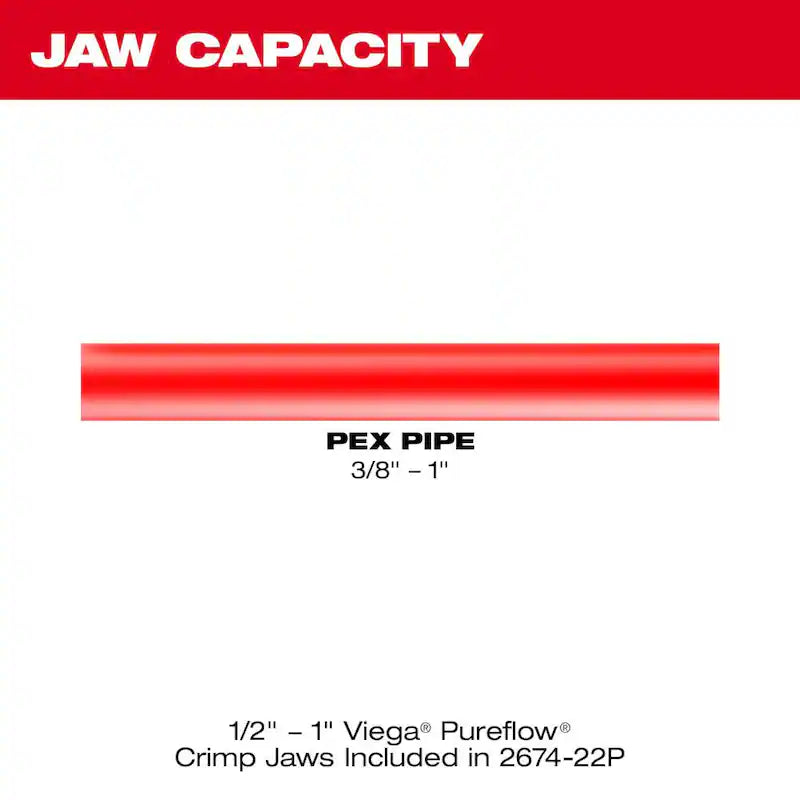 18V Cordless PEX Press Tool Kit with 2.0Ah Batteries & Charger B28476