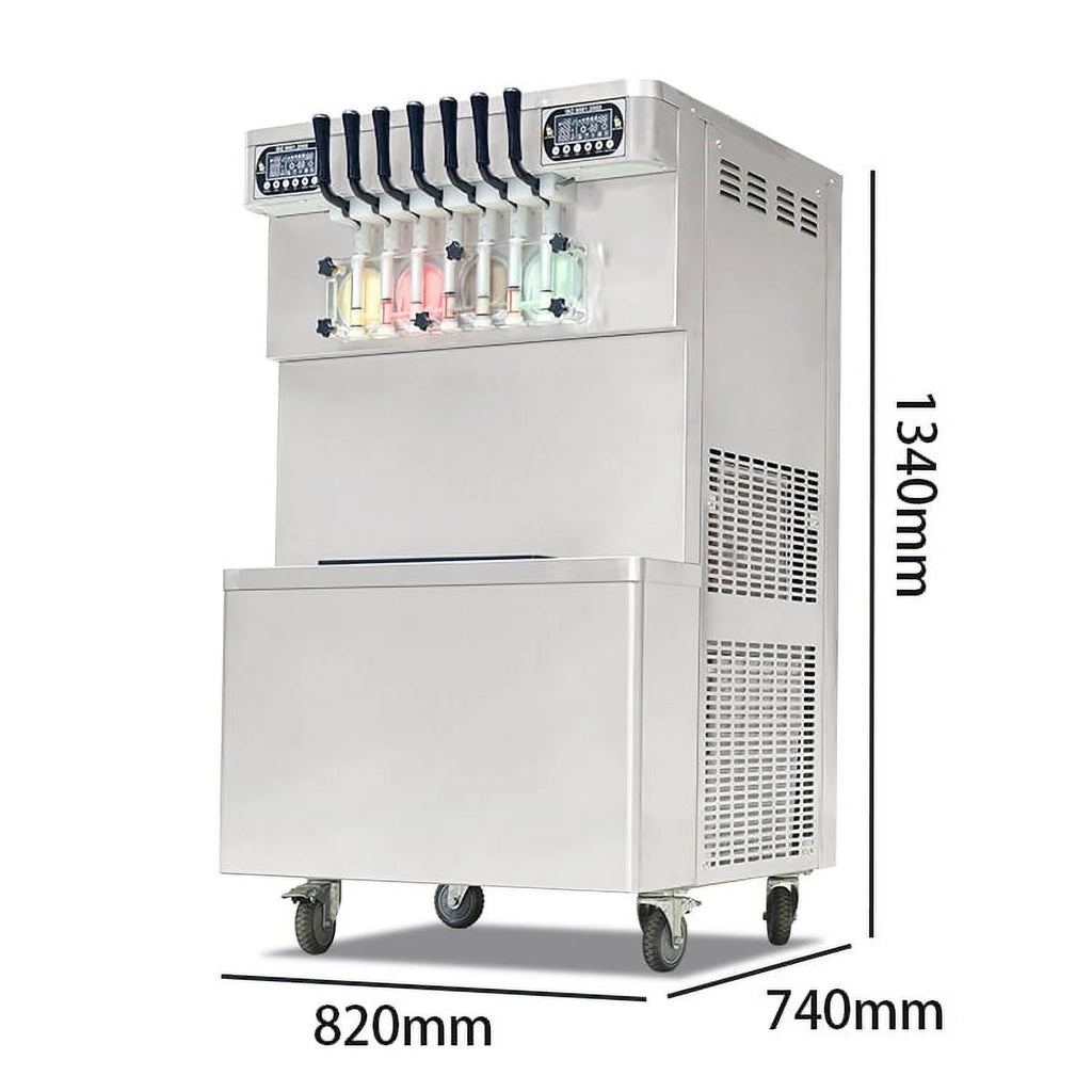 Soft Serve Ice Cream Machine with Transparent Dispenser R3373