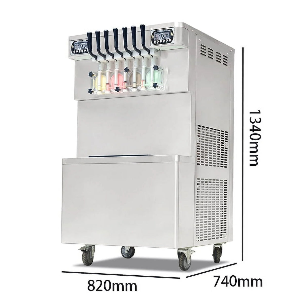 Soft Serve Ice Cream Machine with Transparent Dispenser R3373