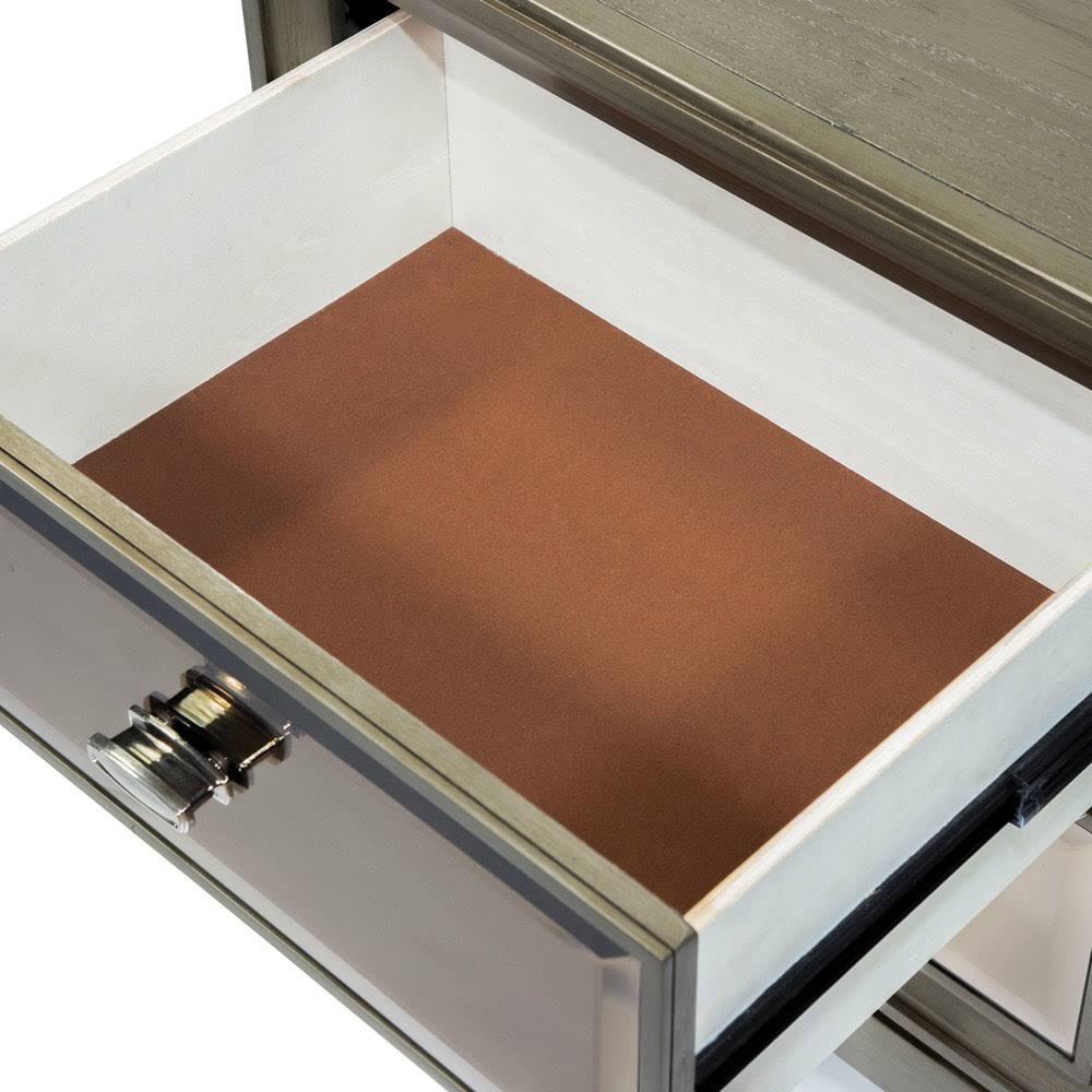 Silver-Tinted Nightstand D380520