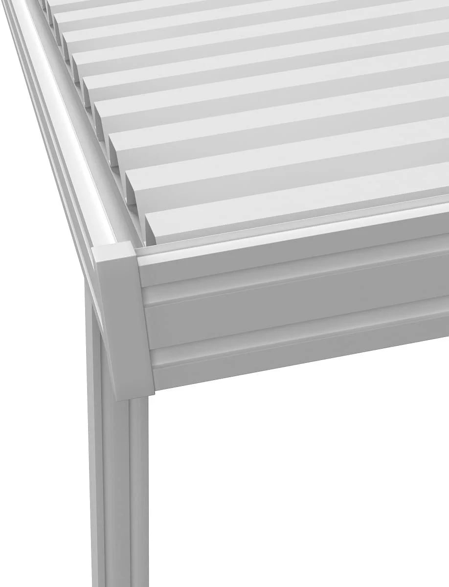 White Aluminum Patio Cover with 2 Posts X22859