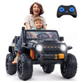 Powered 2-seater Ride On Truck 12V with Remote Control Black Spring Suspension E677