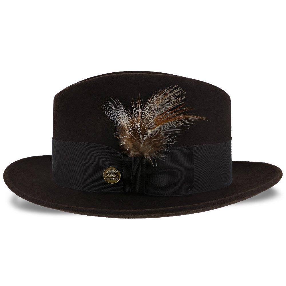 Caribou Fur Felt Fedora Hat Size 7 1/8 E124038