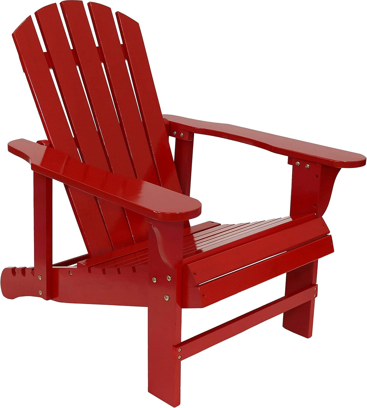 Red Fir Wood Adirondack Chair with Adjustable Backrest Y463349