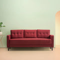 Ruby Red Fabric Sofa Couch P57909
