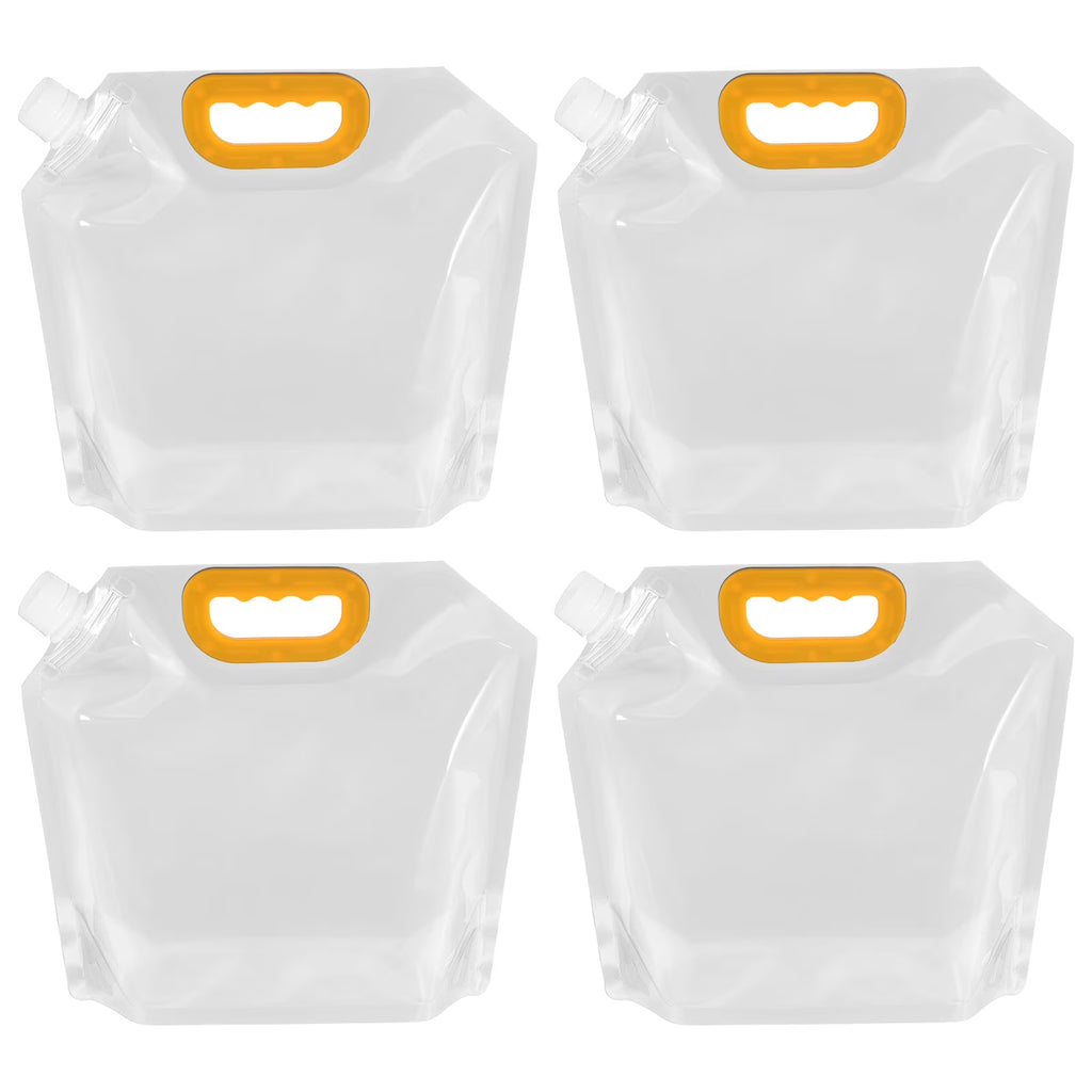 4Pack Clear Collapsible Water Container Bag H697