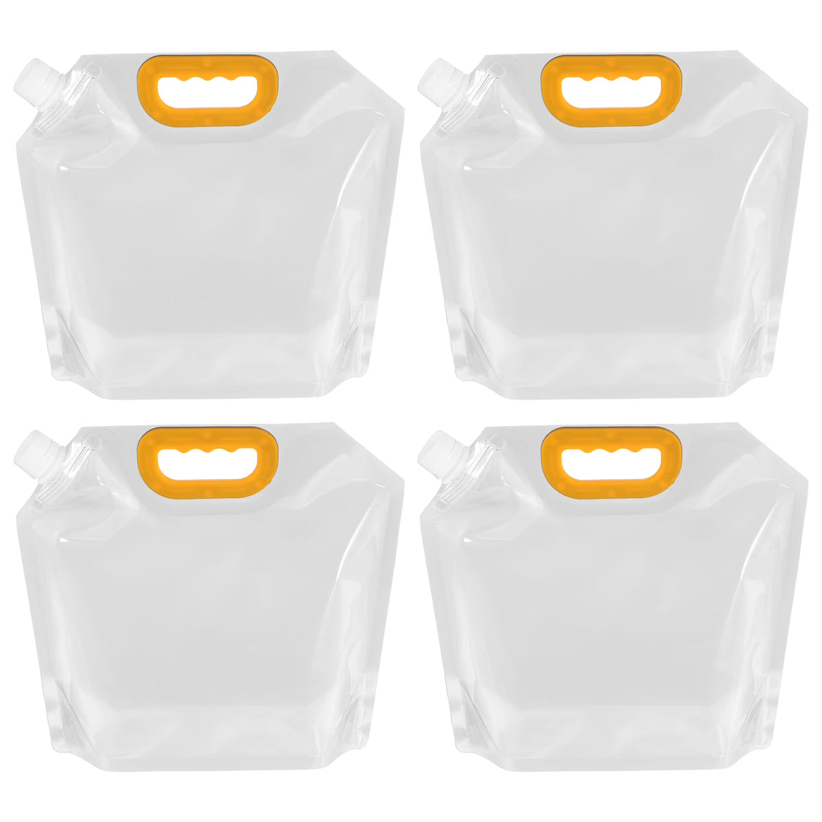 4Pack Clear Collapsible Water Container Bag H697
